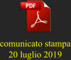 comunicato stampa20 luglio 2019