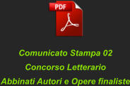 Comunicato Stampa 02Concorso LetterarioAbbinati Autori e Opere finaliste