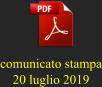 comunicato stampa20 luglio 2019